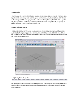 Tìm hiểu về giao diện của MAYA