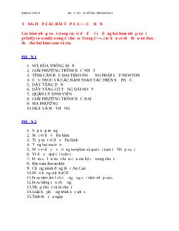 Tổng quan các bài tập C, C++ cơ bản