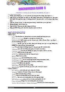 Tổng quan về macromedia flash 5