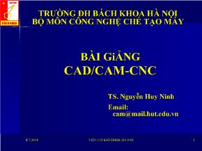 Bài giảng CAD/CAM-CNC