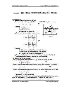 Đặc trưng hình học của mặt cắt ngang