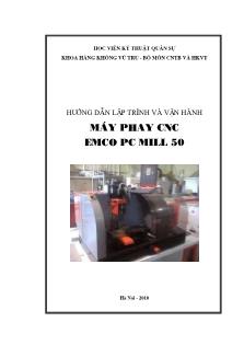 Hướng dẫn lập trình và vận hành máy phay CNC EMCO PC MILL 50