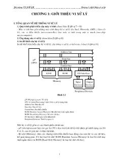 Bài giảng Vi xử lý Chương 1: giới thiệu vi xử lý