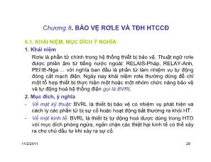 Bảo vệ rơle và tự động hóa HTCCĐ