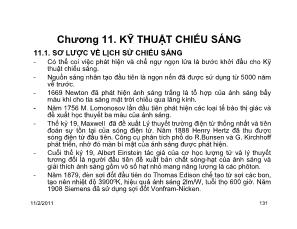 Chương 11. Kỹ thuật chiếu sáng