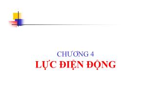 Chương 4 Lực điện động