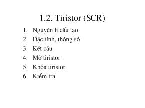 Đề tài Tiristor (SCR)