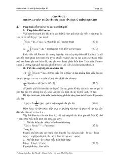Giáo trình Cơ sở Kỹ thuật điện II Chương 17: Phương pháp toán tử FOURIER tính quá trình quá độ