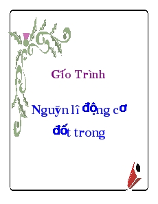 Giáo Trình Nguyên lý động cơ đốt trong