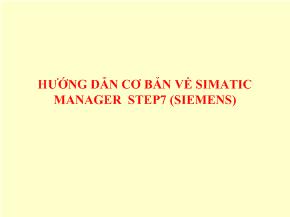 Hướng dẫn cơ bản về simatic manager step7 (siemens)