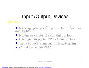Input /Output Devices