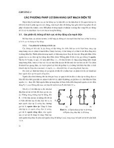 Nguyên lý kỹ thuật điện Chương 3 Các phương pháp cơ bản khảo sát mạch điện tử
