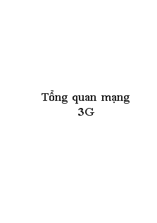 Tổng quan mạng 3G