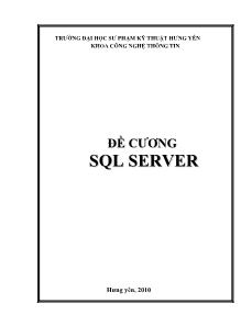 Đề cương SQL Server