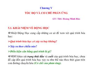 Tốc độ và cơ chế phản ứng