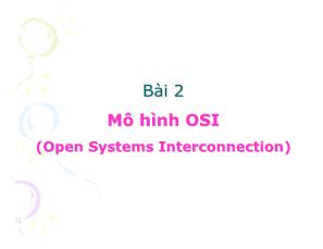 Bài 2 Mô hình OSI (Open Systems Interconnection)