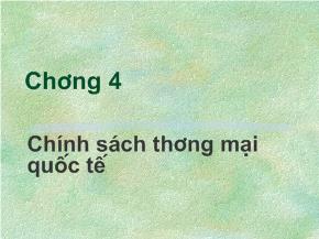 Bài giảng Chính sách thương mại quốc tế