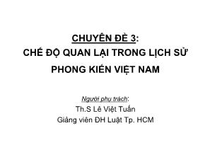 Chế độ quan lại trong lịch sử phong kiến Việt Nam