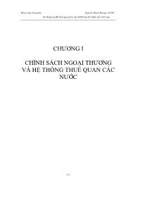 Chính sách ngoại thương và hệ thống thuế quan các nước