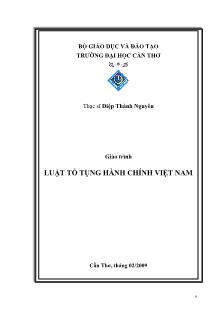 Giáo trình Luật tố tụng hành chính Việt Nam