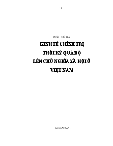 Kinh tế chính trị thời kỳ quá độ lên chủ nghĩa xã hội ở Việt Nam