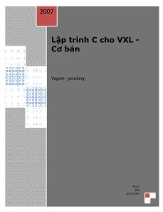 Lập trình C cho VXL -Cơ bản