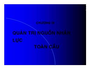 Quản trị nguồn nhân lực toàn cầu