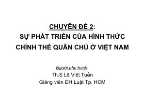 Sự phát triển của hình thức chính thể quân chủ ở Việt Nam