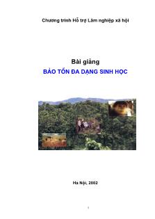 Bài giảng bảo tồn đa dạng sinh học