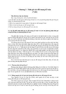 Bài giảng Chương 3 : Tính giá các đối tượng kế toán (7tiết)