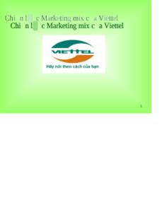 Bài thuyết trình môn Marketing Đề tài chiến lược marketing công ty Viettel