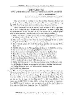 Báo cáo Kết quả bước đầu tổng kết thiết kế thi công đập bê tông đầm lăn Định Bình