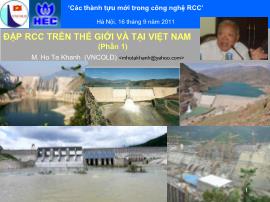 Đập rcc trên thế giới và tại Việt Nam (phần 1)