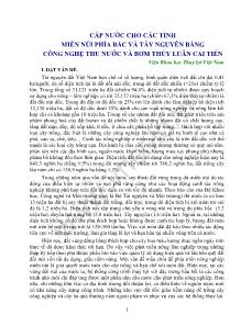 Đề tài Cấp nước cho các tỉnh miền núi phía bắc và tây nguyên bằng công nghệthu nước và bơm thủy luân cải tiến