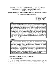 Giải pháp kết cấu tensar và khả năng ứng dụng trong thiết kế , thi công đê ở đồng bẳng sông Cửu Long