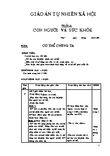 Bài giảng Con người và sức khỏe