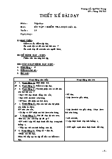 Bài giảng Ôn tập – kiểm tra đọc (tiết 1)