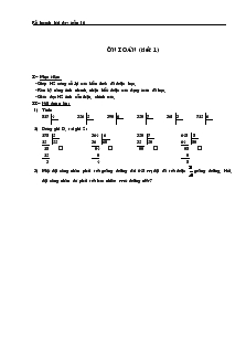Bài giảng Ôn tập toán (tiết một)