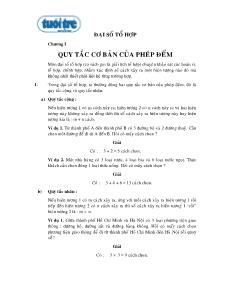 Bài giảng Quy tắc cơ bản của phép đếm