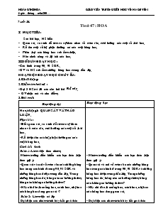 Bài giảng Tiết 47 : Về hoa