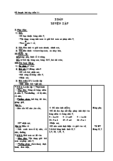 Bài giảng Toán luyện tập tuần 14