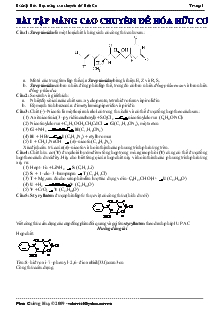 Bài tập nâng cao chuyên đề hóa hữu cơ