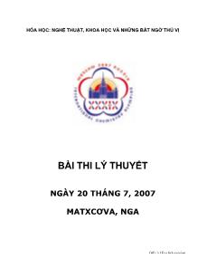 Bài thi lý thuyết hóa ngày 20 tháng 7, 2007 Matxcơva, Nga
