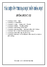 Tài liệu ôn thi đại học môn hóa học 12
