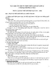 Tài liệu ôn thi tốt nghiệp trung học phổ thông môn lịch sử lớp 12 ( chương trình ban cơ bản )