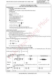 Bài 1: đại cương dòng điện xoay chiều