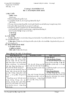 Bài giảng Bài 1: dao động điều hoà