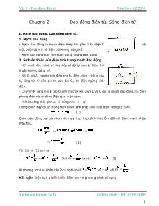 Bài giảng Dao động điện từ. Sóng điện từ