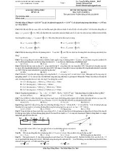 Đề thi thử đại học 2012 môn: vật lý; khối a