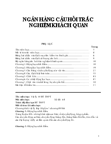 Giáo trình Ngân hàng câu hỏi trắc nghiệm khách quan